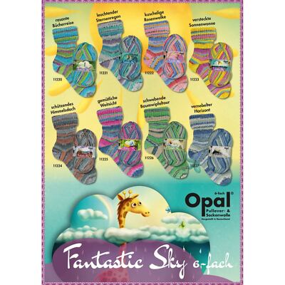 Opal ''Fantastic Sky'' 6-fädiges Sockengarn 150 g Strickwolle - Vollsortiment