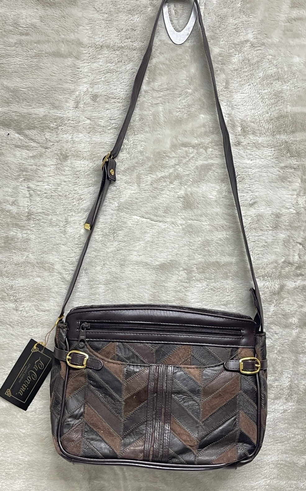 La Covina Patchwork Leather Crossbody/Shoulder Ba… - image 1