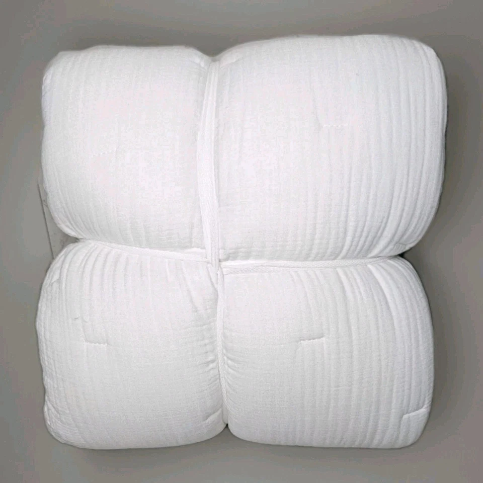 NWT Quince Organic Airy Gauze Quilt White Bedding Full/Queen(6045) - Image 3 of 4