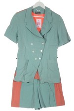 DIETER HEUPEL Kostüm Damen Anzug Gr. DE 38 türkis-hellorange Casual-Look
