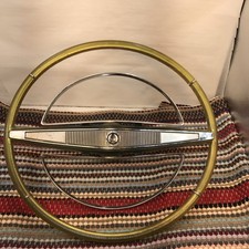 1964 1965 64 65 Chrysler Imperial Gold Green Clear Lucite Steering Wheel Oem