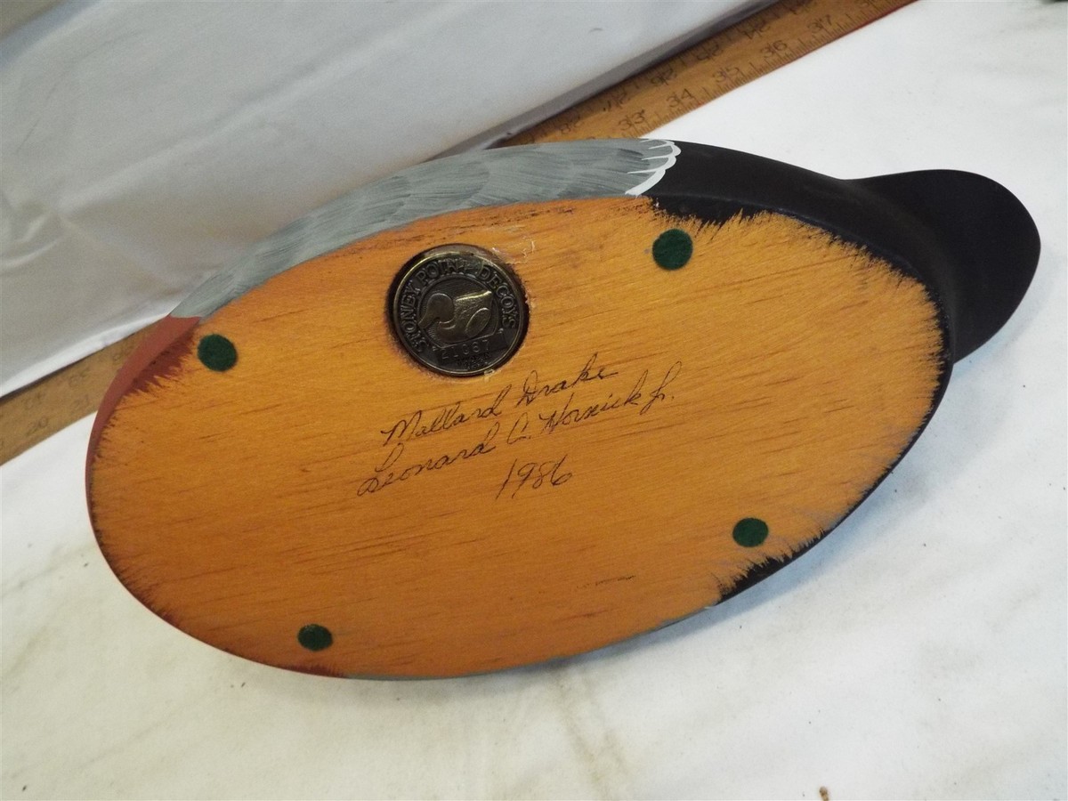 Stoney Point Wooden Mallard Drake Duck Decoy Bird 1986 Model