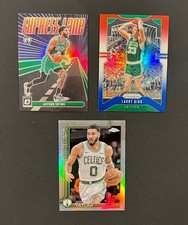 Jayson Tatum & Larry Bird - Boston Celtics - 3 Card Lot (Prizm / Refractor X3)