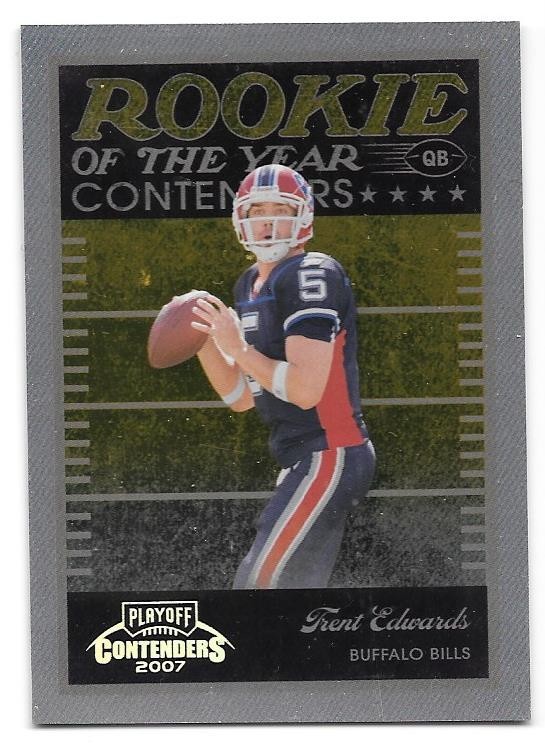 TRENT EDWARDS GOLD SN /250 2007 DONRUSS CONTENDERS ROOKIE OF THE YEAR CONTENDERS