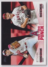 2023 Topps #12P-23 Shohei Ohtani / Reid Detmers One-Two Punch Black #/299