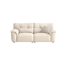 Oat Milky Grey Washable Fabric Upholstered Two-Seater Sofa/Floor Couch/218CM