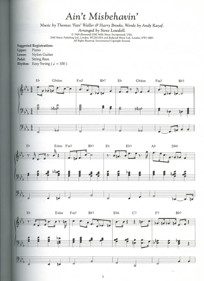 STEVE LOWDELL "In The Style Of...” Vol.7 - Music Book for Organ [NEW] - Image 4 of 4