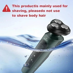 Mens Electric Shaver Razor Wet/Dry Rechargeable Rotary Cordless USB Charging
