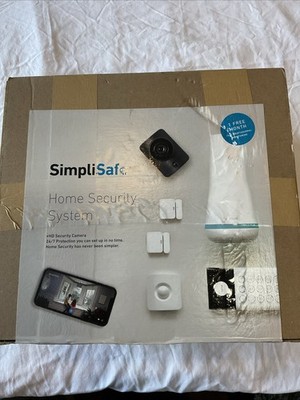 SimpliSafe Home Security System 6 Piece Set w/ Base, Keypad, HD Camera HSKLWBF2