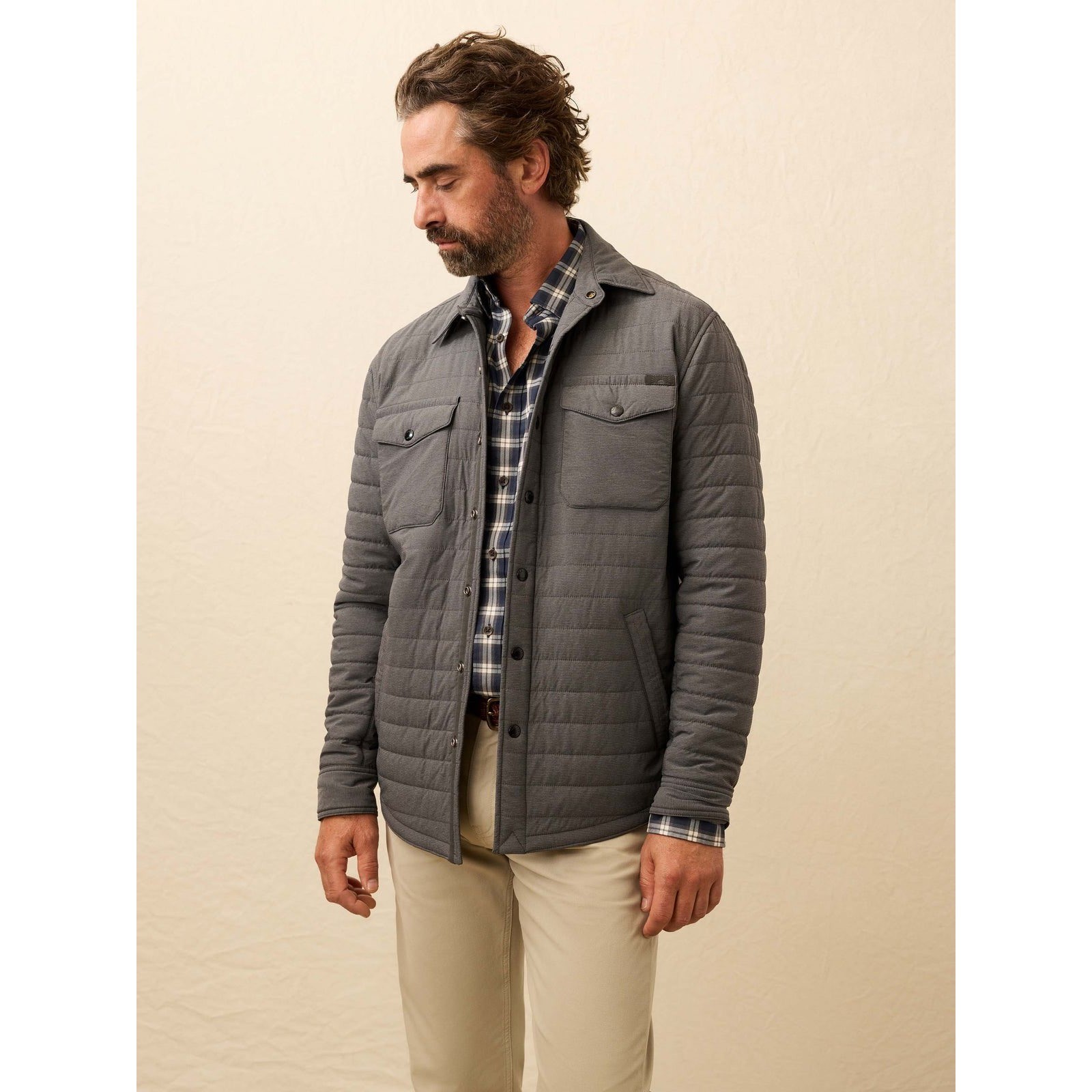 Faherty Atmosphere Packable Jacket - AshSize Medi… - image 1