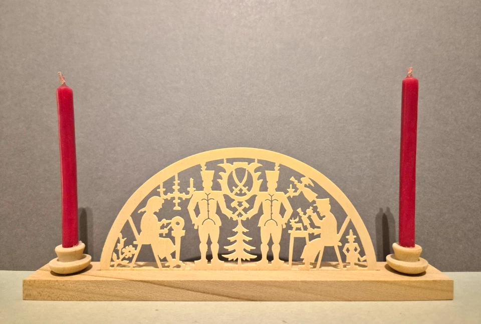 Schwibbogen mini Johanngeorgenstädter Motiv Erzgebirge, GenoHolz Marienberg DDR - Bild 2 von 3