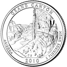 2010-S ###Grand Canyon, AZ Quarter ###ATB Series Proof DCAM 25c +1 Bonus 5c Coin