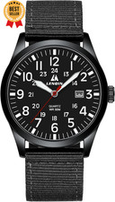 Men's Military Sport Watch Nylon Strap Luminous Analog Quartz Waterproof Casual