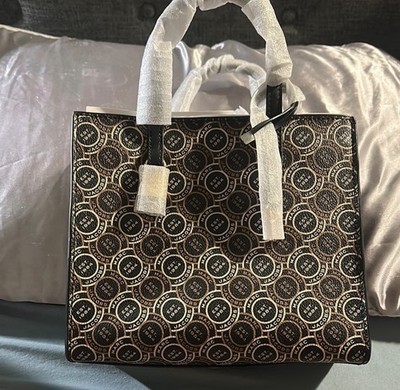 Marc Jacobs Mini Grind Signet Tote Bag Crossbody Black & Gold Nwt