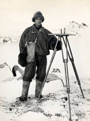 Frank Debenham and plane table Antarctica 9th September 1911 Briti .. Old Photo