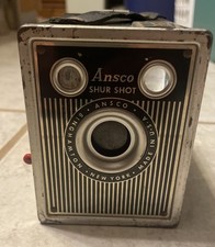 Vintage Ansco Sure Shot Box Camera Binghamton New York 120 Film Not Working 