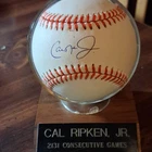 Cal Ripken Jr. Signed Baltimore Orioles Baseball - 2131 Consecutive Games