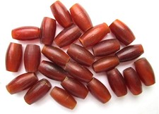 Hairpipe Beads; Genuine Bone and Golden Amber Horn, 50 pcs, Half Inch