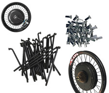 E-bike 20inch Wheel Spokes And Nipples 1500/2000/3000W X36 pcs Black Steel