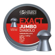 JSB .22 5.52 mm Exact Jumbo Diablo Air Gun Pellets 500 Tin mm, Red