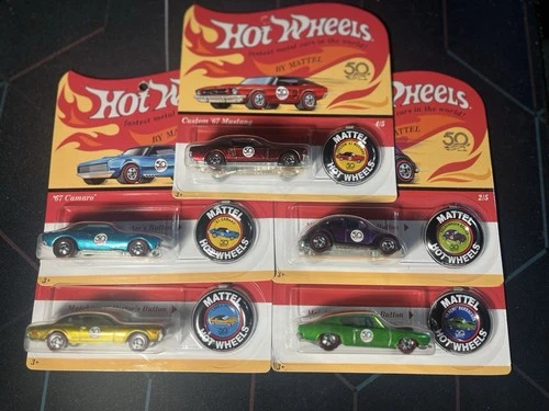 Hot Wheels 50th Anniversary Redline 2018 - Complete Set Of 5 Diecast