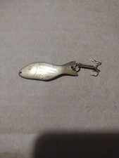 Vintage Spoon Silver Fish Imprint Fishing 2 1/4" 