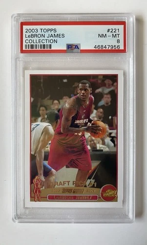 2003-04 Topps - Draft Pick LeBron James #221 Collection (RC) PSA 8