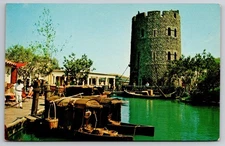 Vintage 1965 Universal Studios Tour Center War Lord Tower Postcard