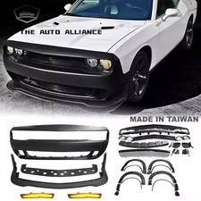 Hellcat Style For 2015-2023 Dodge Challenger Full Front Bumper Cover&Lip Kit