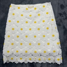 Altar'd State Skirt Womens Medium White Daisy Lace Floral Embroidered Lined Mini