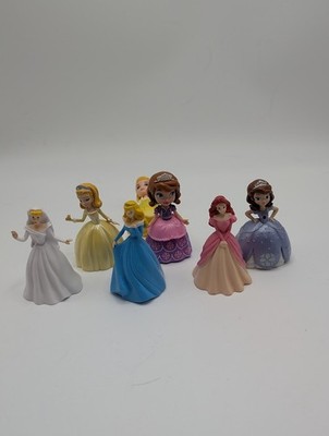 Disney Princess & Sofia the First PVC Mini Figurine Lot - 7 Figures - 2'' Tall