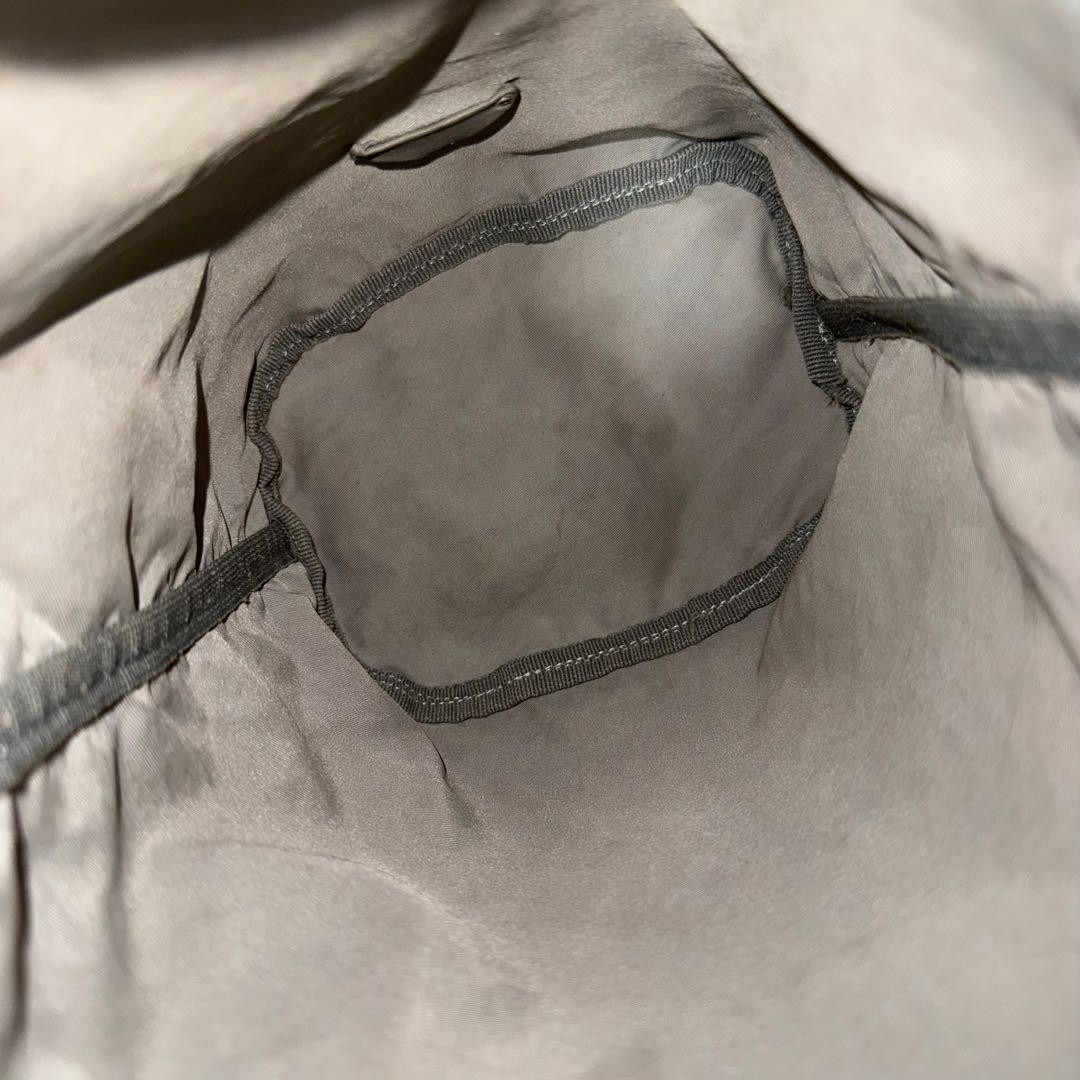 PRADA Nylon Accessory Pouch Gray Drawstring Used … - image 15