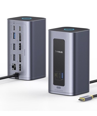 Baseus USBC Dockingstation 12in1 DisplayLink HDMI/DP Ethernet macOS 2x