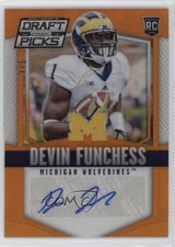 2015 Panini Prizm Collegiate Draft Picks Orange 4/5 Devin Funchess #115 Auto un2
