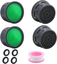 4.5 GPM Flow Restrictor Insert Faucet Aerators, Standard Size, Metal, Polished F