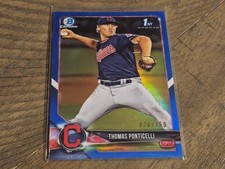 2018 Bowman Chrome Draft Thomas Ponticelli Blue SP #/150 Nmmt