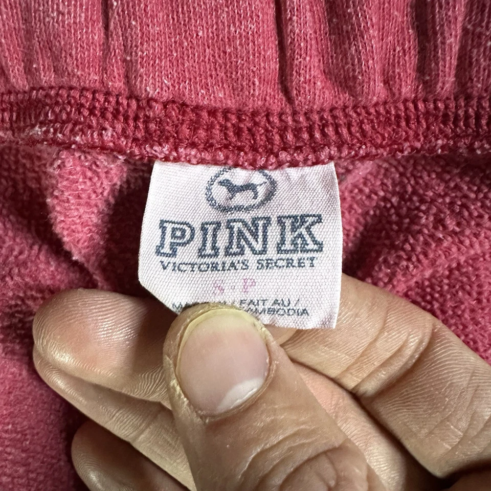Винтажные розовые тренировочные штаны Y2k Love расклешенные мягкие горячие эластичные Victoria Secret размер S - Изображение 3 из 4