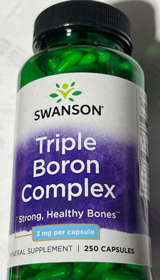 Triple Boron Complex, 3 mg, 250 Caps, Support for Bones & Brain Health Fresh