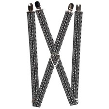  Suspenders - 1.0  - Geometric5 Grays/Black/White ACC NEW