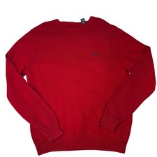 Men  s dark red Chaps knit sweater size medium