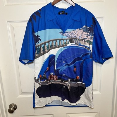 Brandmakers Group Button Down Shirt Blue Men's L NWT Cote Azure Highway Vacation