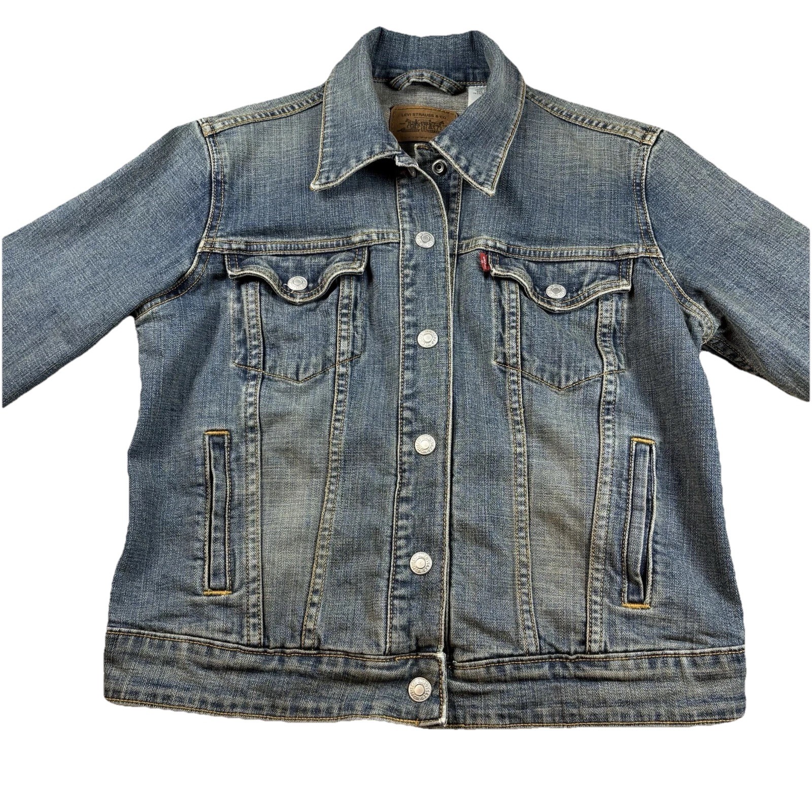 Levi’s Women Denim Trucker Jean Jacket  Size M Classic Western Snap VTG