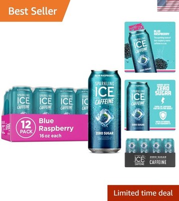 Zero Sugar and 5-Calorie Blue Raspberry Sparkling Water with Vitamins - 12 Pack