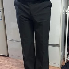 Men's Black Slim Fit Slacks, Stylish Versatile