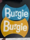 Vintage 1960s Burgie Beer Lighted Sign Replacement Plastic Panels Pair - Rare