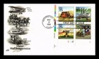 DR JIM STAMPS US COVER CLASSIC MAIL TRANSPORTATION FDC PLATE BLOCK ARTCRAFT