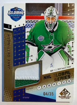 Jake Oettinger (( #/35 Global Series Fabrics PATCH )) 2025-26 SP Game Used