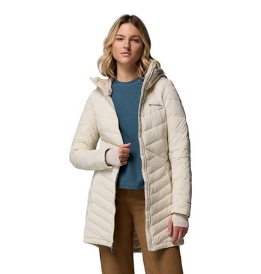 Columbia Joy Peak II Mid Hooded Jacket Womens XXL Ivory Omni-Heat NWT