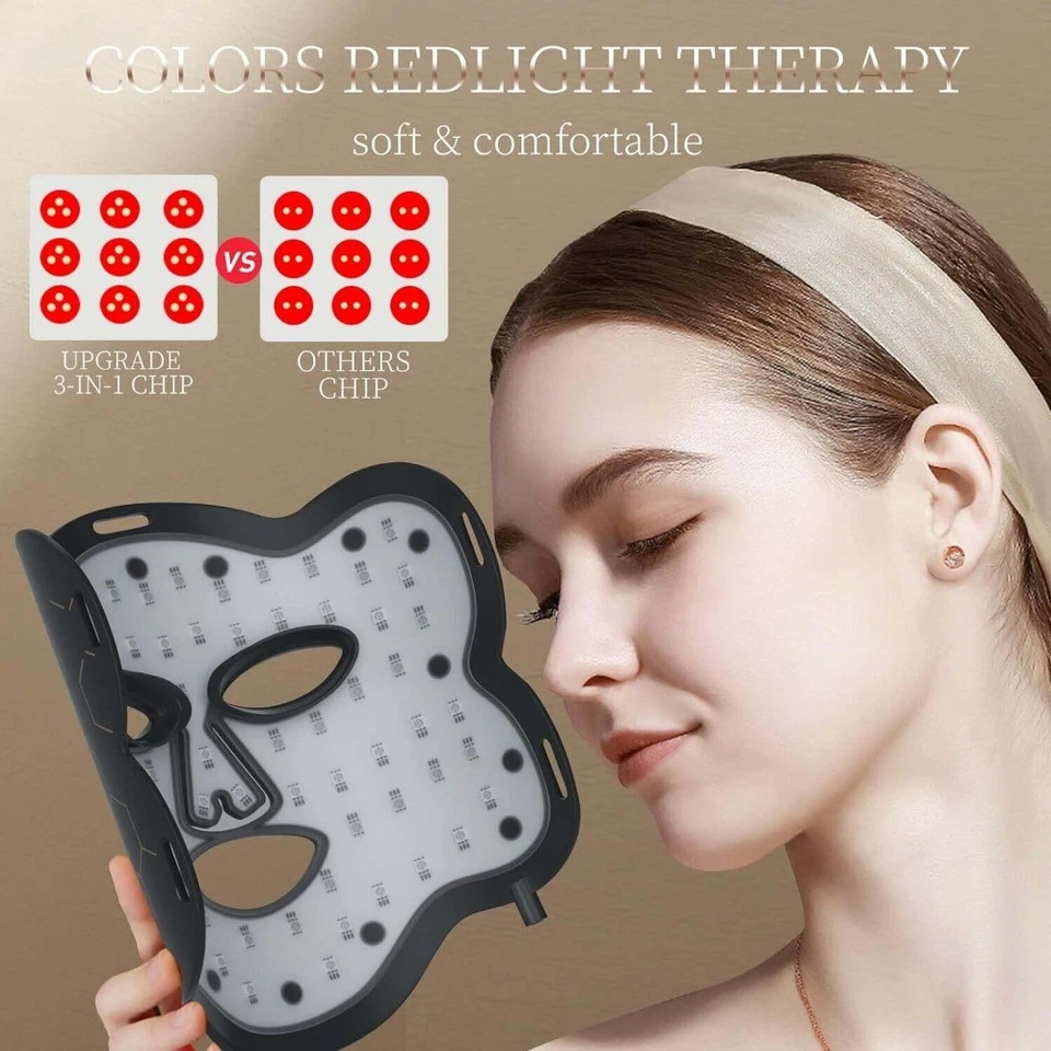 Red Light Therapy Mask 7-Color LED Face Mask Light Therapy Facial Beauty Machine - Image 4 of 4