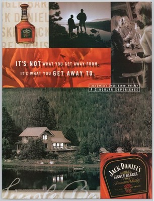 Jack Daniel's Single Barrel Whiskey Tennessee Lynchburg 1998 Vintage Print Ad